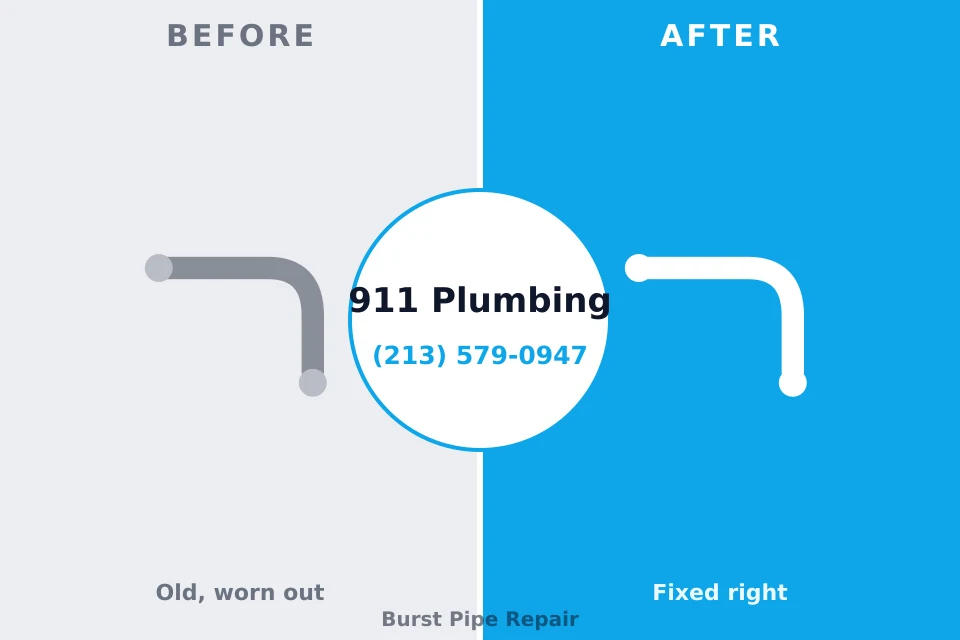 Before and after: plumbing company Bridgeville, PA
